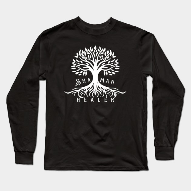 Shaman Healer Long Sleeve T-Shirt by Mazzlo Shop